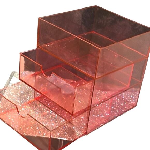 At Home Neon Pink 2-Drawer Storage Organizer - Picture 3 of 11